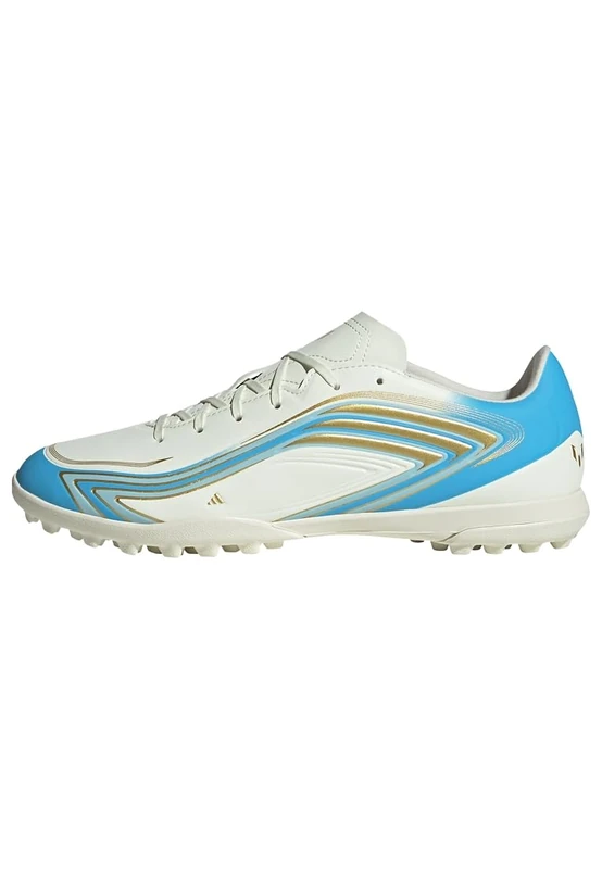 adidas Unisex F50 Messi Club Turf Football Boots Shoes, Ivory/semi Blue Burst/Icey Blue, 9.5 UK