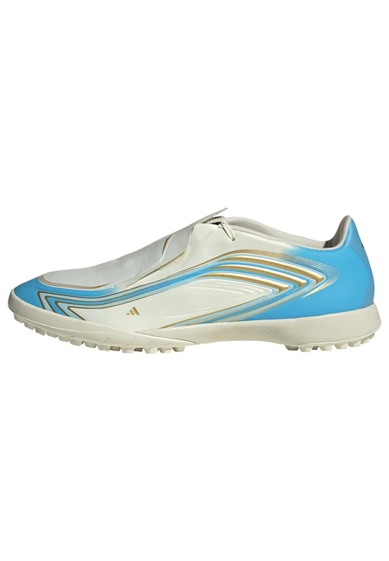 adidas Unisex F50 Messi League Turf Football Shoes, Ivory/semi Blue Burst/Icey Blue, 8 UK