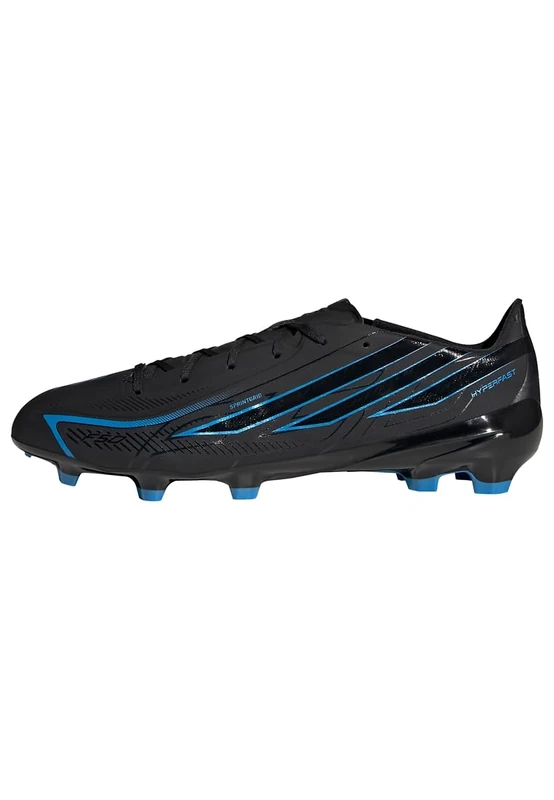 adidas Unisex F50 Hyperfast League Firm Ground Football Boots Shoes, core Black/core Black/Lucid Ray Blue, 5 UK