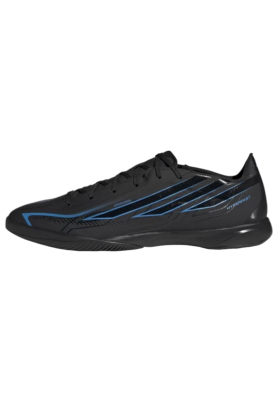 adidas Unisex F50 Hyperfast League Indoor Football Shoes, core Black/core Black/Lucid Ray Blue, 7.5 UK