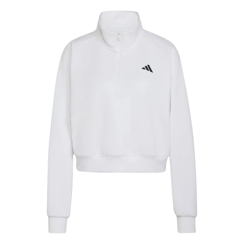 adidas Women's Climacool Tennis Half-Zip Coat, white, M