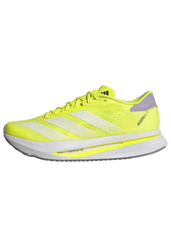 adidas Women's Adizero Sl2 Shoes, Solar Yellow/FTWR White/Powder Plum, 6 UK