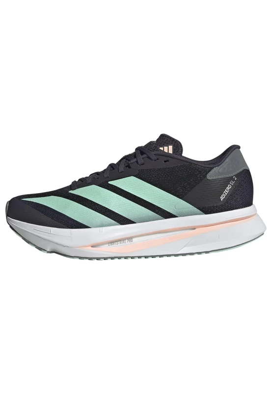 adidas Women's Adizero Sl2 Shoes, Aurora Black/Clear Mint/Haze Coral, 9 UK