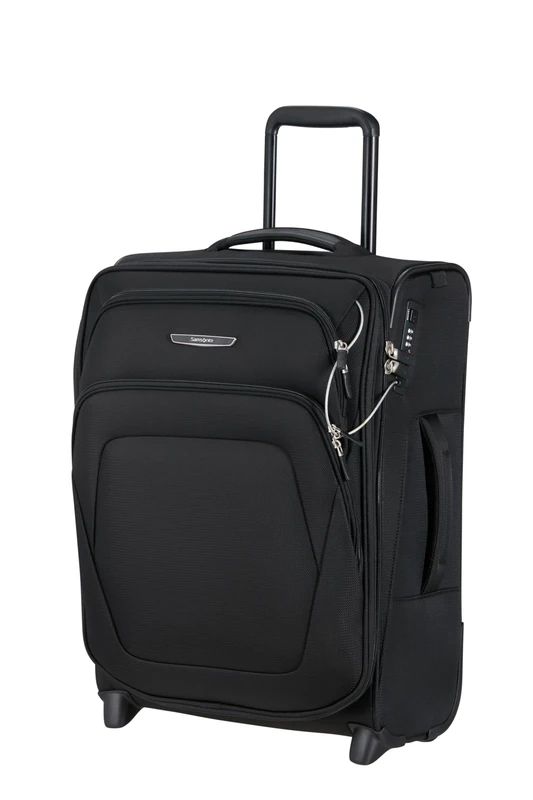 Samsonite Spark SNG Eco - Carry-on Suitcase, 2-Wheel Upright Soft Luggage 55 x 40 x 20/23 cm, Airline-Compliant Ryanair & EasyJet, Expandable, 48.5/57 L - Black (Black)