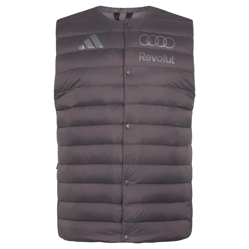 adidas Men's Audi Revolut Formula One Team 2026 Engineers & Marketing Padded Vest Coat, grey strata, M