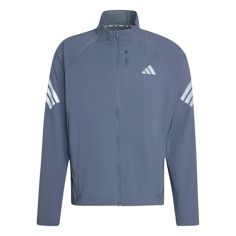 adidas Men's Adi365 Running Iconic Formotion Coat, onix/REFLECTIVE SILVER, XXL