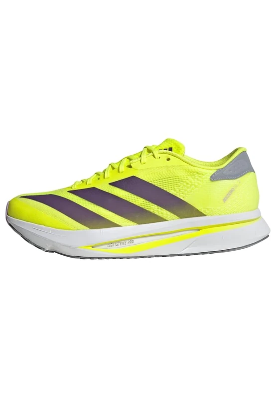 adidas Men's Adizero Sl2 Shoes, Solar Yellow/Aurora Plum/Powder Plum, 10 UK