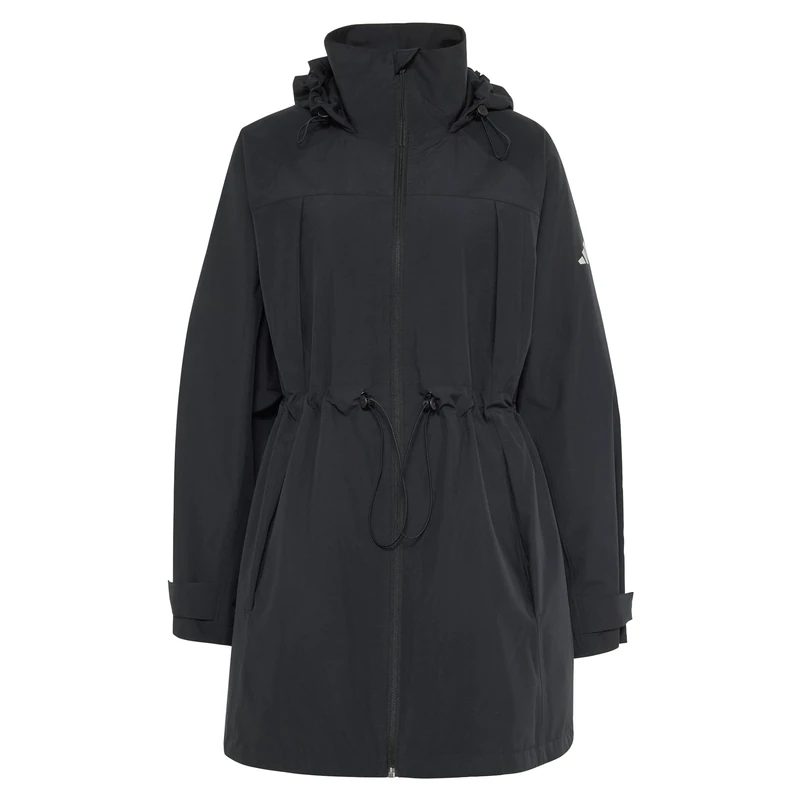 adidas Women's City Rain Parka Coat, black, XL