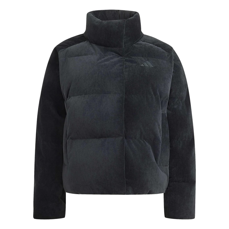adidas Women's Helionic Down Puffer Velour Coat, black, M