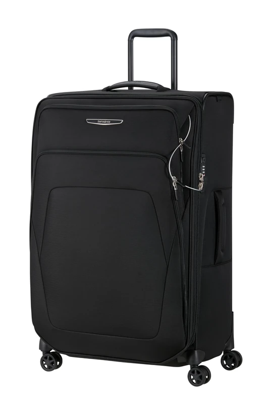Samsonite Spark SNG Eco - Softside Luggage 79 cm Large - Trolley Suitcase with 4 Wheels, TSA Lock, Lightweight & Expandable - Black (Black)