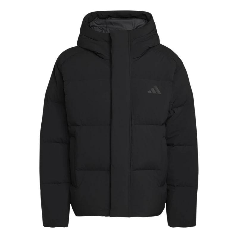 adidas Men's Helionic Down Puffer Hooded Coat, black, XXL