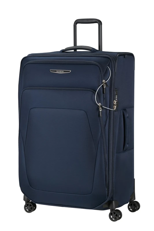 Samsonite Spark SNG Eco - Softside Luggage 79 cm Large - Trolley Suitcase with 4 Wheels, TSA Lock, Lightweight & Expandable - Blue (Midnight Blue)