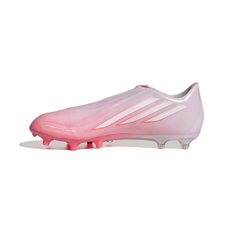 adidas Women's F50 Sparkfusion League Laceless Firm Ground/Artificial Ground Football Boots Womens Shoes, Solar Turbo/FTWR White/Distilled Pink, 6 UK