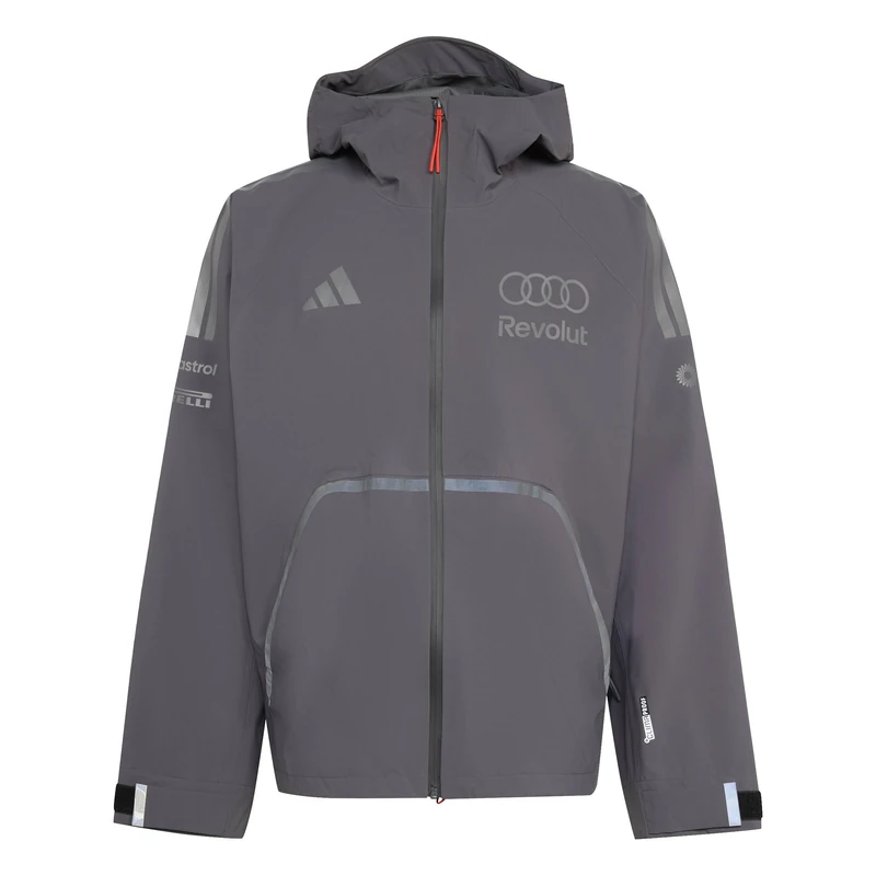 adidas Men's Audi Revolut Formula One Team 2026 Engineers & Marketing Rain Coat, grey strata, S - Image 1