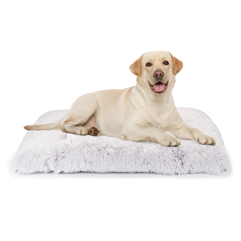 Ferplast Dog Bed Indoor Cushion for Dogs Soft in Long Fur, Cat Cushion Super-Padded Bed Extra Comfort and Warmth, 110 x 70 xh 15 cm