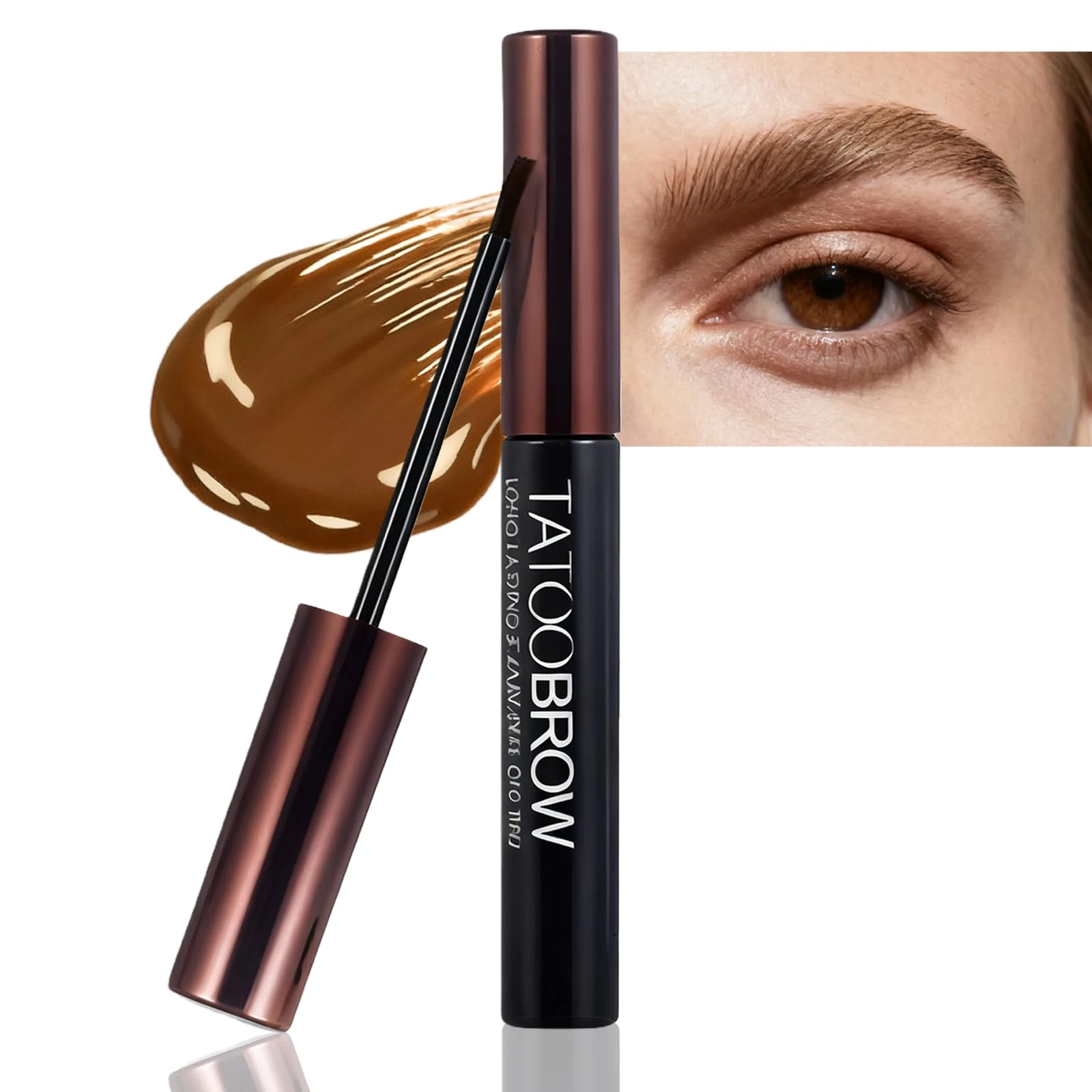 Peel-Off Waterproof & Sweatproof Eyebrow Tint - Long-Lasting Tattoo Brow Finish, Smudge-Proof Light Brown Eyebrow Tint for Natural, Defined Brows, Ideal for Daily Wear & Makeup Looks