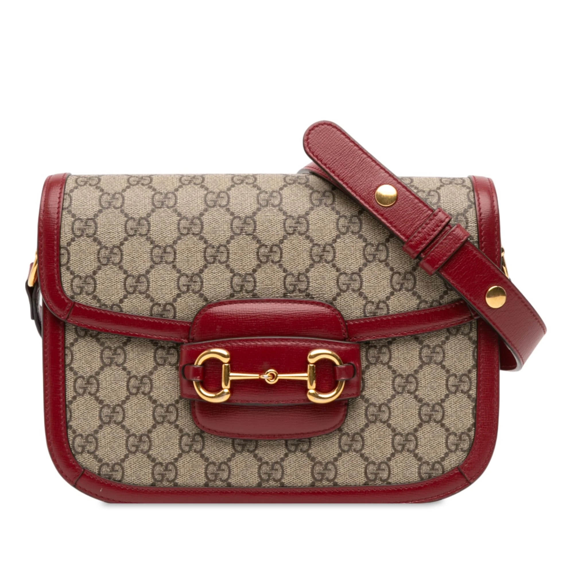 Gucci Pre-Loved Medium GG Supreme Horsebit 1955 Shoulder Bag