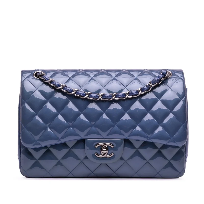 Chanel Pre-Loved Jumbo Classic Patent Double Flap