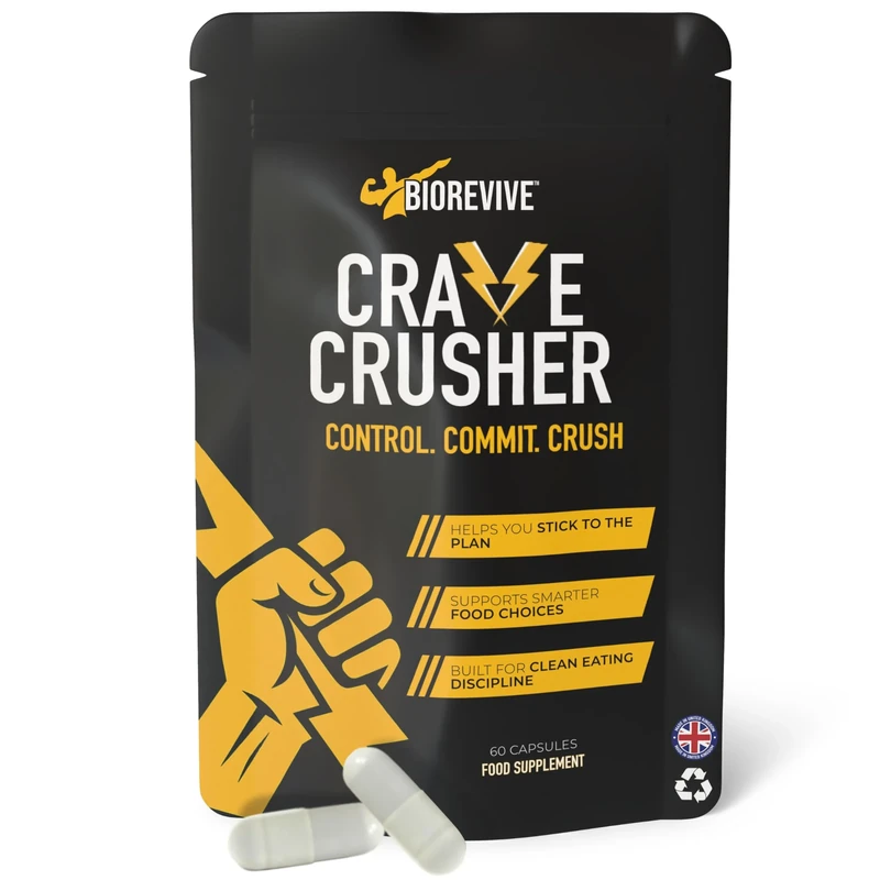 BioRevive Crave Crusher – Appetite Suppressant with 5-HTP, Glucomannan, Green Tea, Chromium & Black Pepper for Craving Control, Metabolism Support & Weight Management