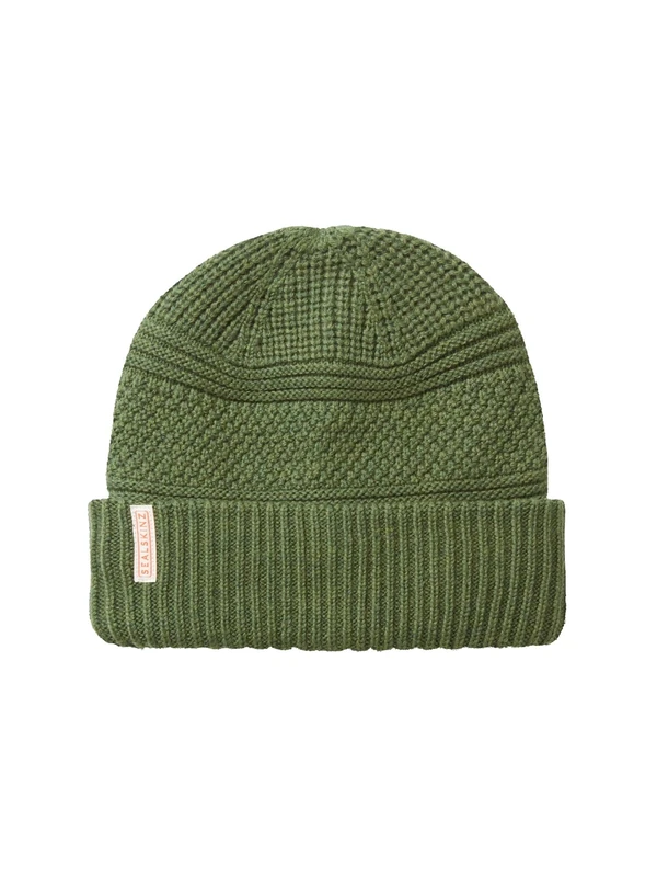 SEALSKINZ Waterproof Harleston | Merino Wool Multi Rib Roll Cuff Beanie Hat