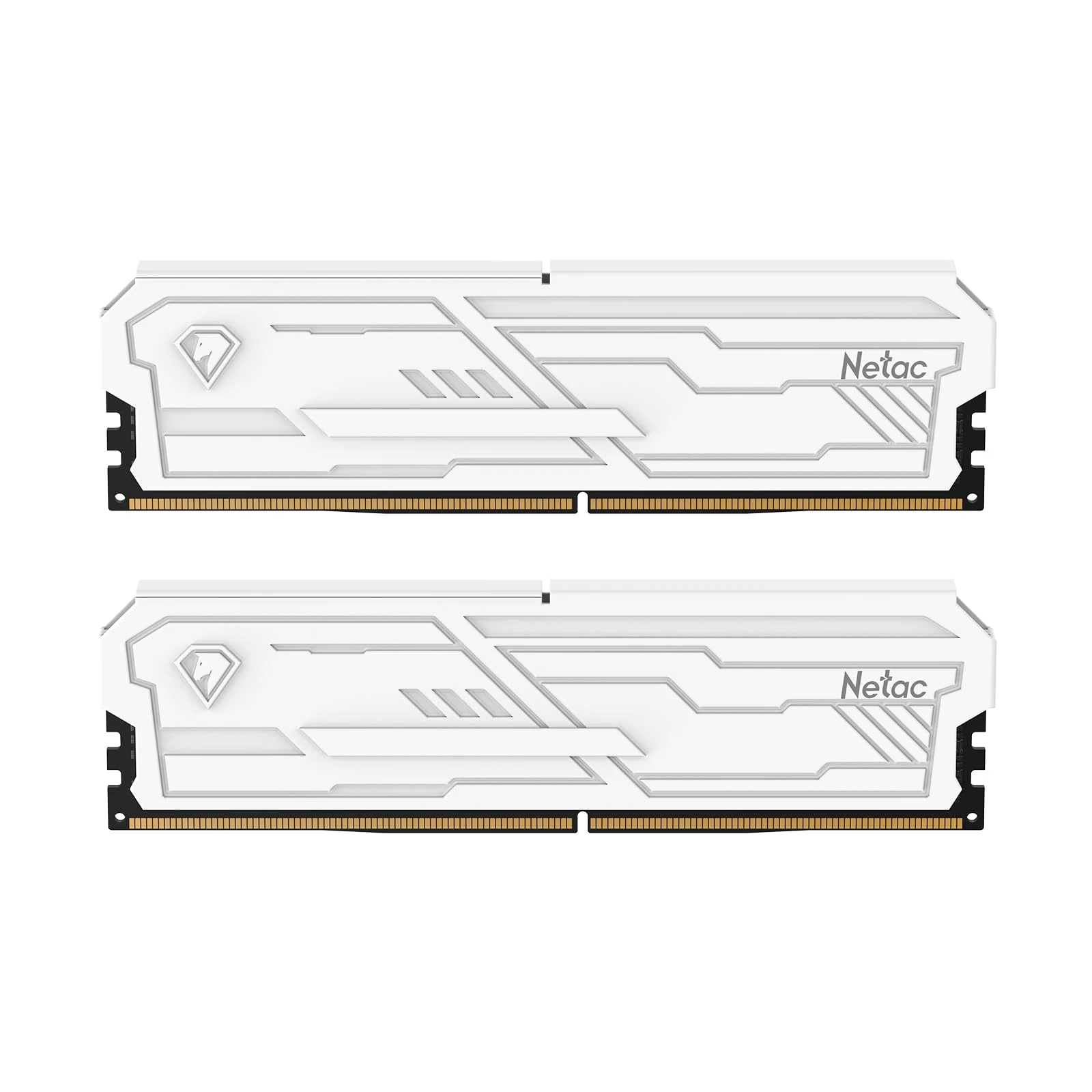 Netac DDR4 RAM 32GB Kit (2x16GB) 3200MHz CL16-20-20-40 1.35V Intel XMP 2.0，288-Pin UDIMM Desktop Memory,High Performance Computer Memory-White