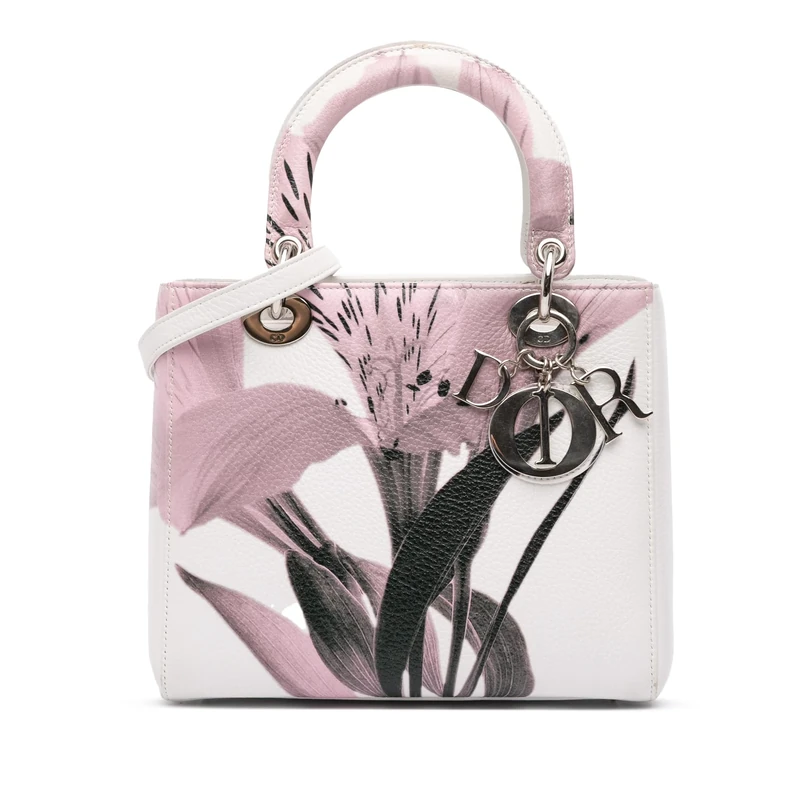 Dior Pre-Loved Medium Deerskin Floral Printed Lady Handbag