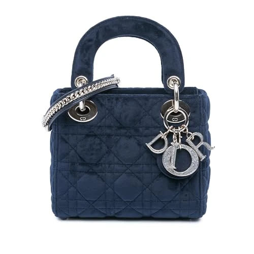 Dior Pre-Loved Mini Velvet Cannage Lady
