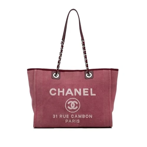 Chanel Pre-Loved Small Mixed Fibers Deauville Tote Bag