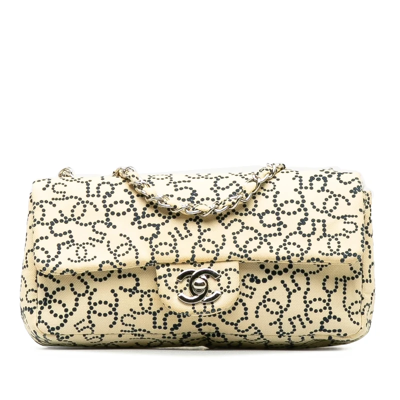 Chanel Pre-Loved CC No.5 Canvas Flap Bag Shoulder