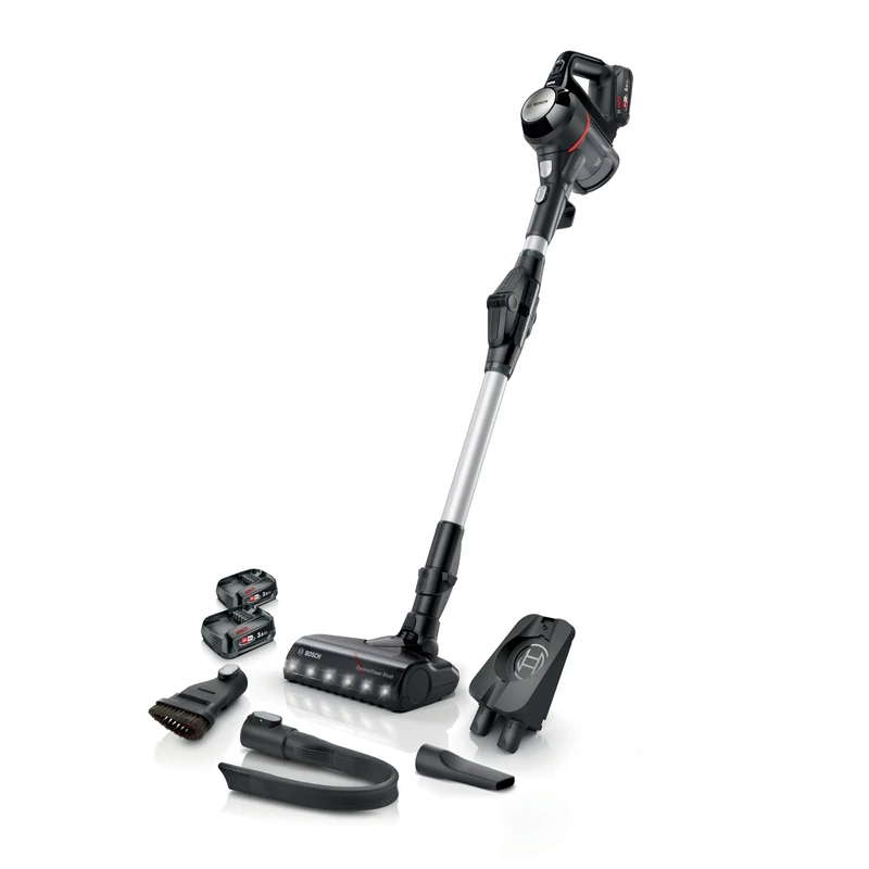 Bosch Unlimited 7 BCS712BGB ProHome MultiUse Lightweight Cordless Vacuum Cleaner with Flex Tube, Charger & Accessories, 2 Batteries, 80 minutes runtime - Black