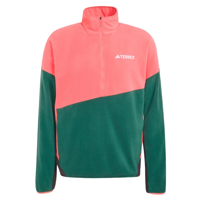 adidas Men's Terrex Multi Climawarm Fleece Anorak Sweatshirt, Pure Turbo/collegiate green, M - Image 1