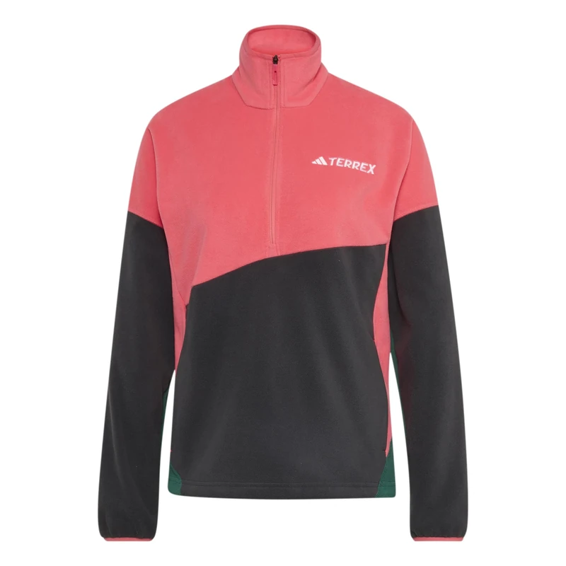 adidas Women's Terrex Multi Climawarm Fleece Anorak Sweatshirt, Pure Turbo/carbon, XXL
