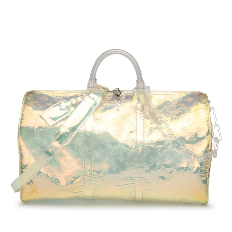 Louis Vuitton Pre-Loved Monogram Prism Keepall Bandouliere 50 Handbag