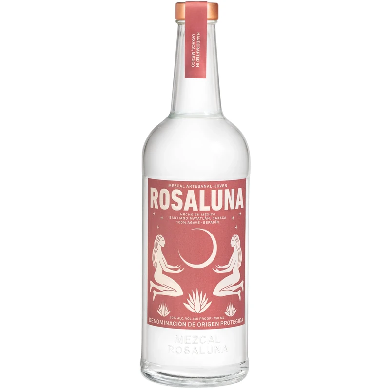 Rosaluna Mezcal Espadín 70cl, 40% ABV – Handcrafted Organic Oaxaca Agave Spirit – Smooth, Lightly Smoked Mezcal for Sipping & Premium Cocktails, Vegan & Gluten-Free Certified