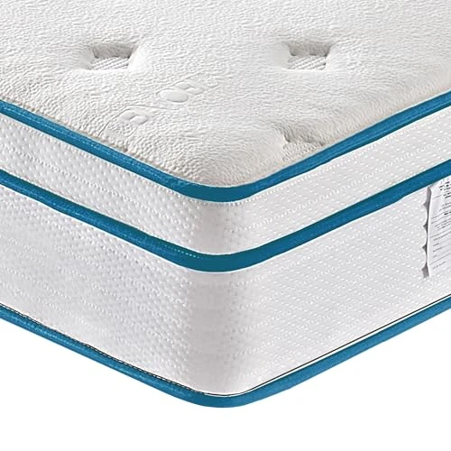 Hearthform Hybrid Mattress, White, Memory Foam and Spring, 12 Inch Height, King Size 76x80, Quilted Top with Double Layer Support (Double（135 * 190CM）) - Image 1