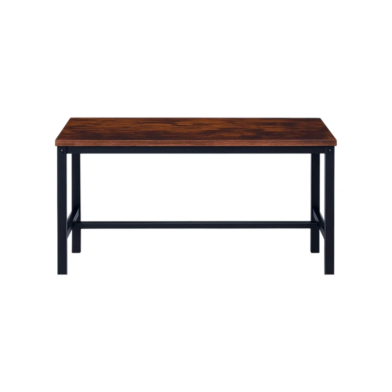 Relaxdays Bench Set of 2, Dining Room, Space-Saving, HWD: 51x108x32 cm, Metal, Industrial/Black, Fibreboard, Iron, 51 x 108 x 32 cm