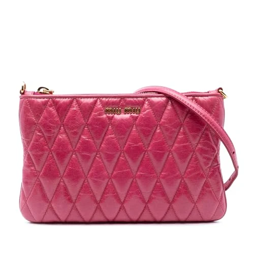 Miu Miu Pre-Loved Matelasse Lambskin Leather Crossboy Crossbody Bag