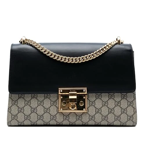 Gucci Pre-Loved Medium GG Supreme Padlock Shoulder Bag