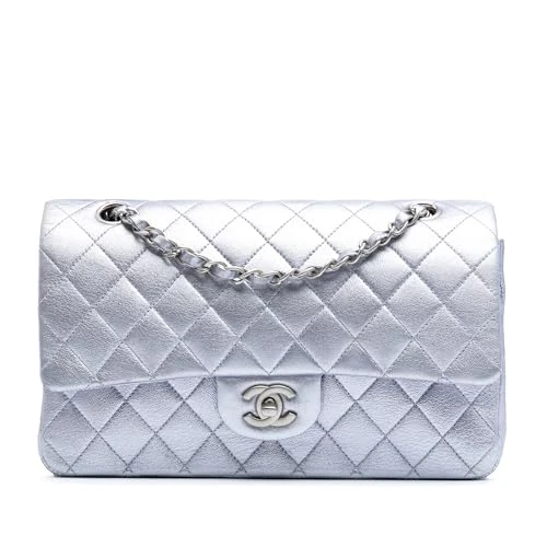 Chanel Pre-Loved Medium Classic Metallic Calfskin Double Flap