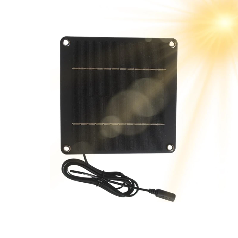 Solar Panel for Outdoor Camera 24W 12V,Porch Solar Panel | Waterproof with 5521 DC Port for Porch Lamp Outdoor Patio Garden Camping Security Cameras Backyard Lighting