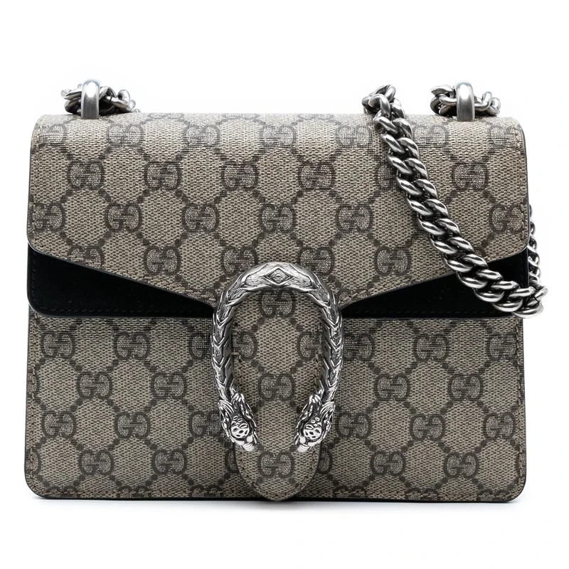 Gucci Pre-Loved Small GG Supreme Dionysus Crossbody Bag