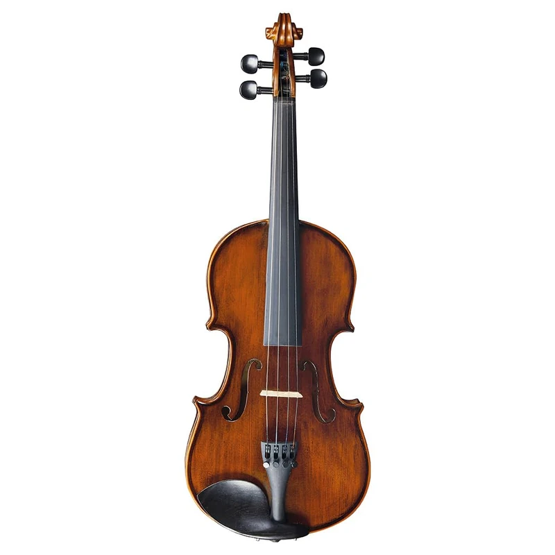 EKO EBV-A 1413 3/4 Violin with Equipment, 3/4 Complete Violin Kit, Solid Spruce Top, Maple Bands and Back, Ebony Fingerboard, Case and Accessories Included
