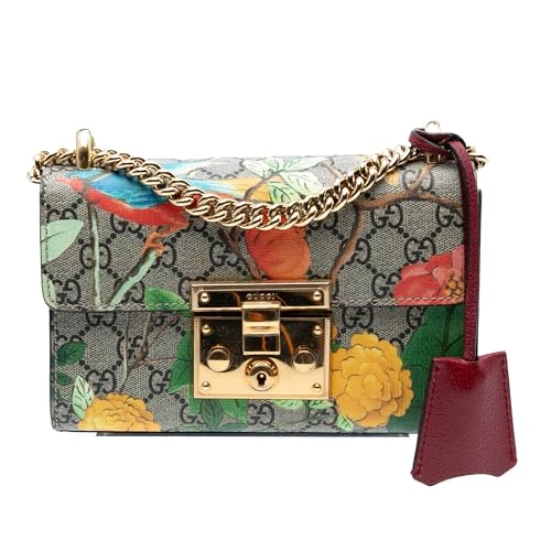 Gucci Pre-Loved Small GG Supreme Tian Padlock Crossbody