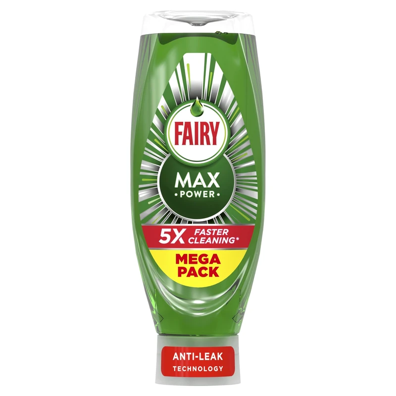 Fairy Max Power Washing Up Liquid 730ML, Easy and Effortless Cleaning, Even On Your Greasiest Pots and Pans