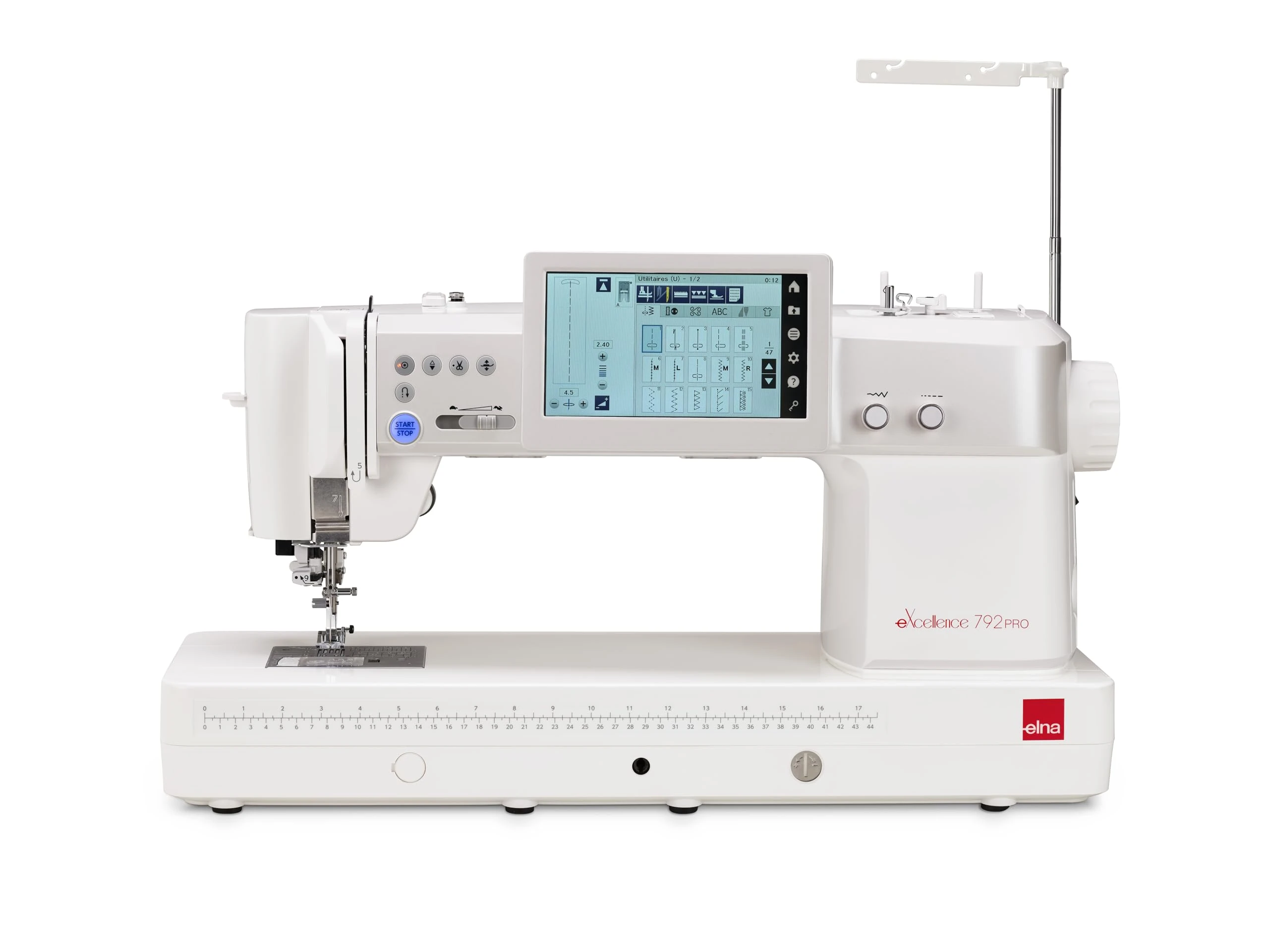 Elna EL792 eXcellence 792PRO Sewing Machine, Aluminum, White