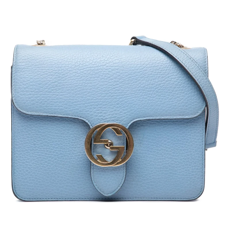 Gucci Pre-Loved Small Dollar Calfskin Interlocking G Crossbody Bag
