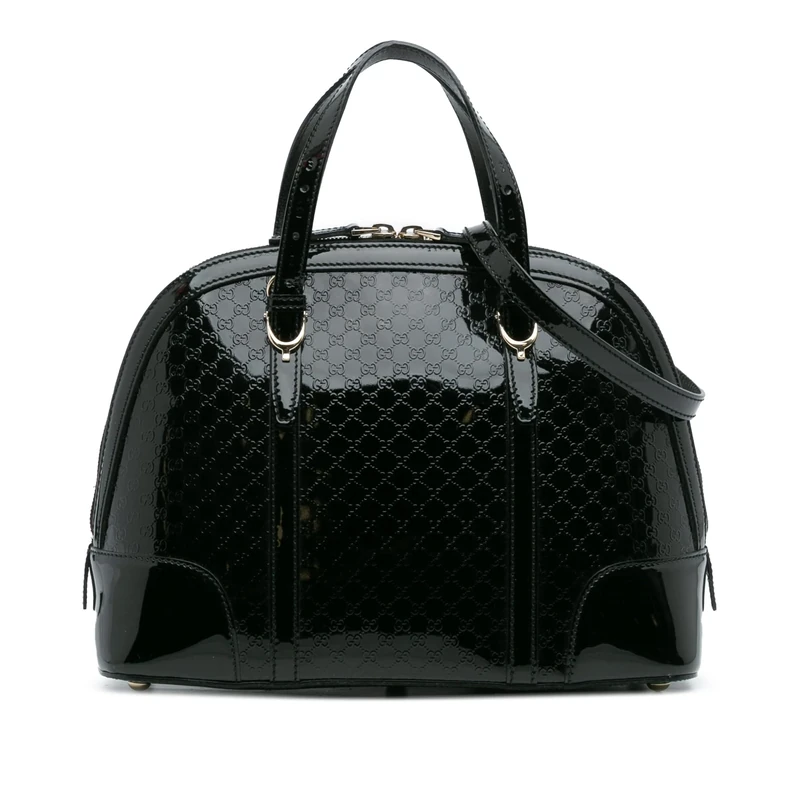 Gucci Pre-Loved Small Microguccissima Patent Nice Satchel