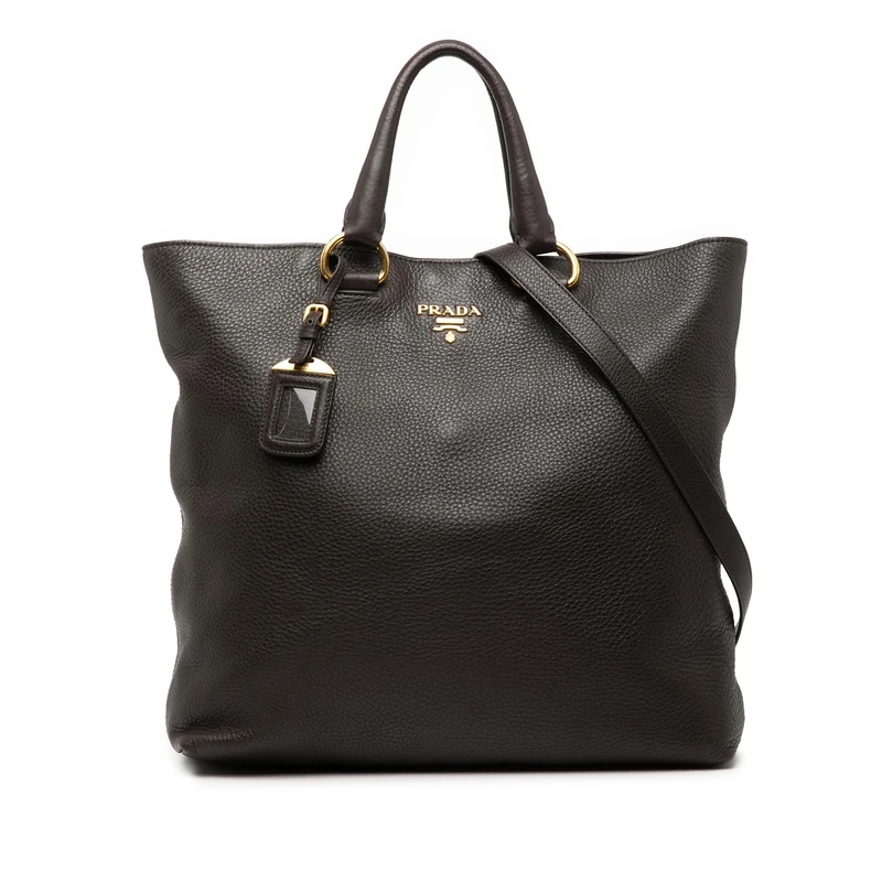 Prada Pre-Loved Vitello Daino Open Convertible Tote
