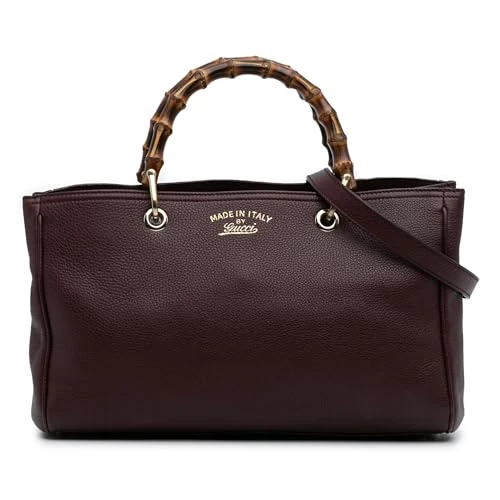 Gucci Pre-Loved Medium Calfskin Bamboo Shopper Satchel