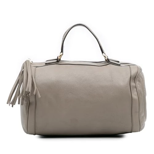 Pre-Loved Medium Pebbled Calfskin Soho Boston Bag